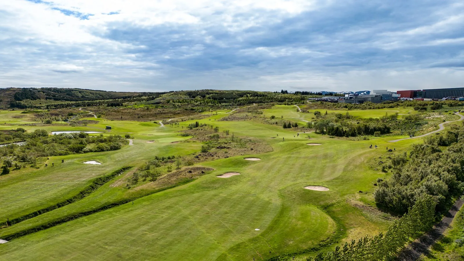 Fairway and bunkers at Grafarholt Golf Course